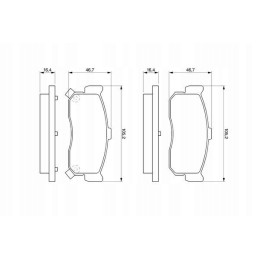 Brake pad set rear fits nissan 100nx almera classic almera i