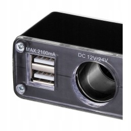 3x cigarette lighter splitter extension cable 1m 12v USB