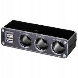 3x cigarette lighter splitter extension cable 1m 12v USB