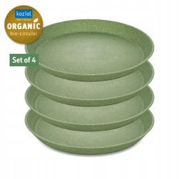 Koziol connect plate set, 4 pcs, 205 mm, natural green