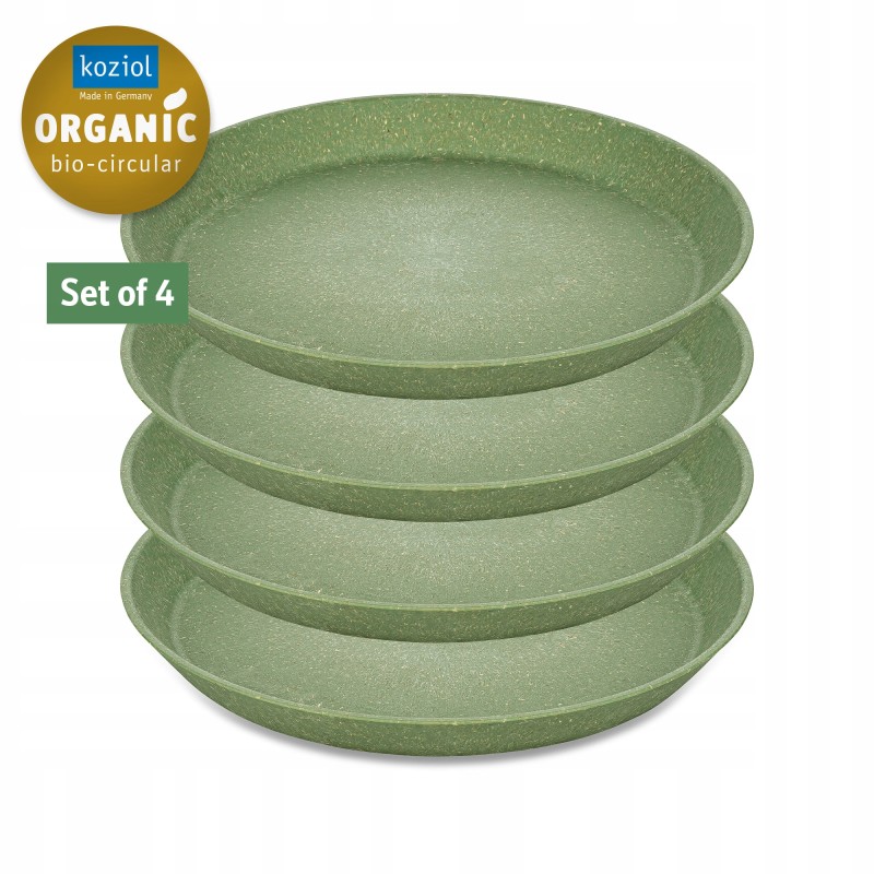 Koziol connect plate set, 4 pcs, 205 mm, natural green