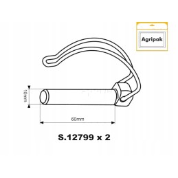 Pipe pin pin oe10mm x 60mm 2 pcs in agropack