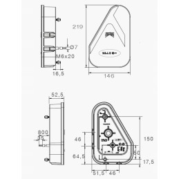 Set of rear lamp earpoint LED 8pin lp