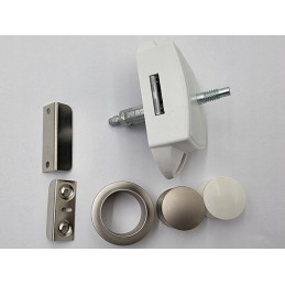 Double-sided push lock nickel furniture lock with rods