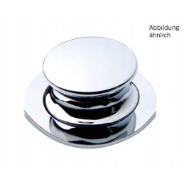 Button with rosette for the lock of camping furniture