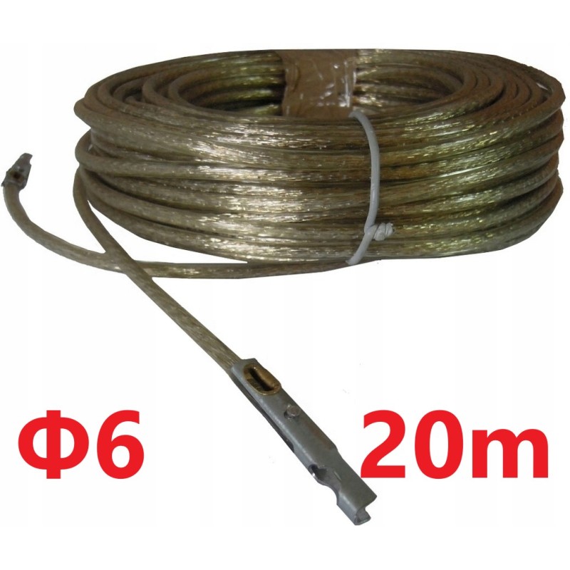 6 mm customs rope attached to a 20 m bus truck tarpaulin