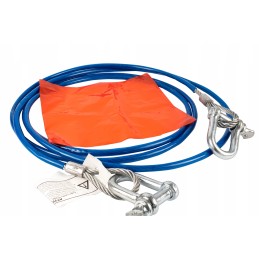 Steel tow cable 3 5 meters 3 tons shackle