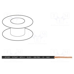 5 m x BITNER - IG2004.03 - Wire, BiTOne,H07V-K, stranded, Cu, 10mm2, PVC, black, 450V,750V