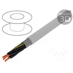 5 m x LAPP - 1136105 - Wire, ÖLFLEX® CLASSIC 115 CY, 5G0.75mm2, PVC, grey, 300V,500V