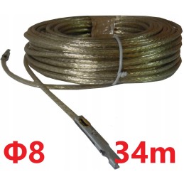 8 mm customs rope attached to a 34 m tarpaulin