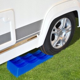 Leveling pad for the wheels of a camper bus, 1 piece, 5 tons per axle