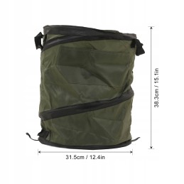 Folding waste bin 31 5 x 38 3 cm green