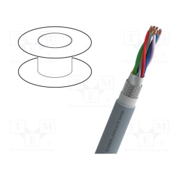 5 m x NEXANS - Q203404E100 - Wire, MOTIONLINE® ADVANCED, 4x2x0.34mm2, PVC, grey, 300V