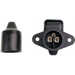 Electrical plug socket 12v 24v, set of 3 pins