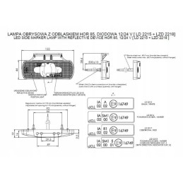 LED marker lamp 12 24v with turn signal