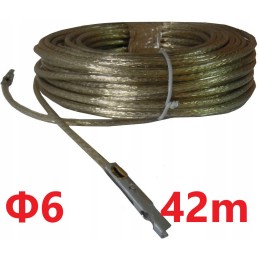 Customs rope 6 mm 42 m attached to the tarpaulin of a truck