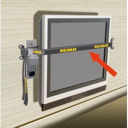 Strap for mounting TV protection on the wall
