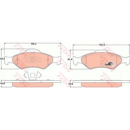 Trw GDB1418 brake pads