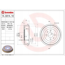 Brembo brake drum 14 c014 10