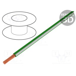 5 m x LAPP - 4512343S - Wire, X05V-K, stranded, Cu, 1mm2, PVC, green-white, 300V,500V