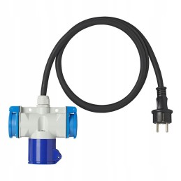Cee adapter plug to 230v socket, cable 1 5m camper