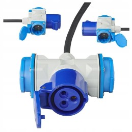 Cee adapter plug to 230v socket, cable 1 5m camper