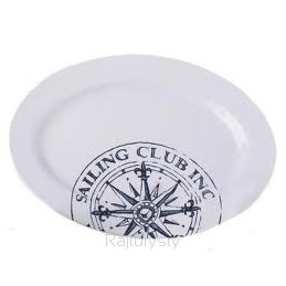 Sailing club oval plate, 1 pc, Gimex melamine