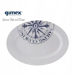 Sailing club oval plate, 1 pc, Gimex melamine