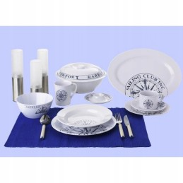 Sailing club oval plate, 1 pc, Gimex melamine