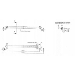 Unbraked trailer axle al ko 1260mm 750kg 4x100