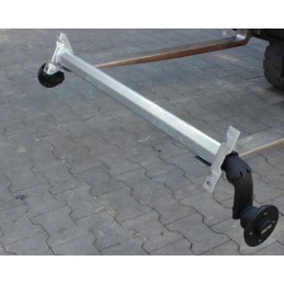 Unbraked trailer axle al ko 1260mm 750kg 4x100