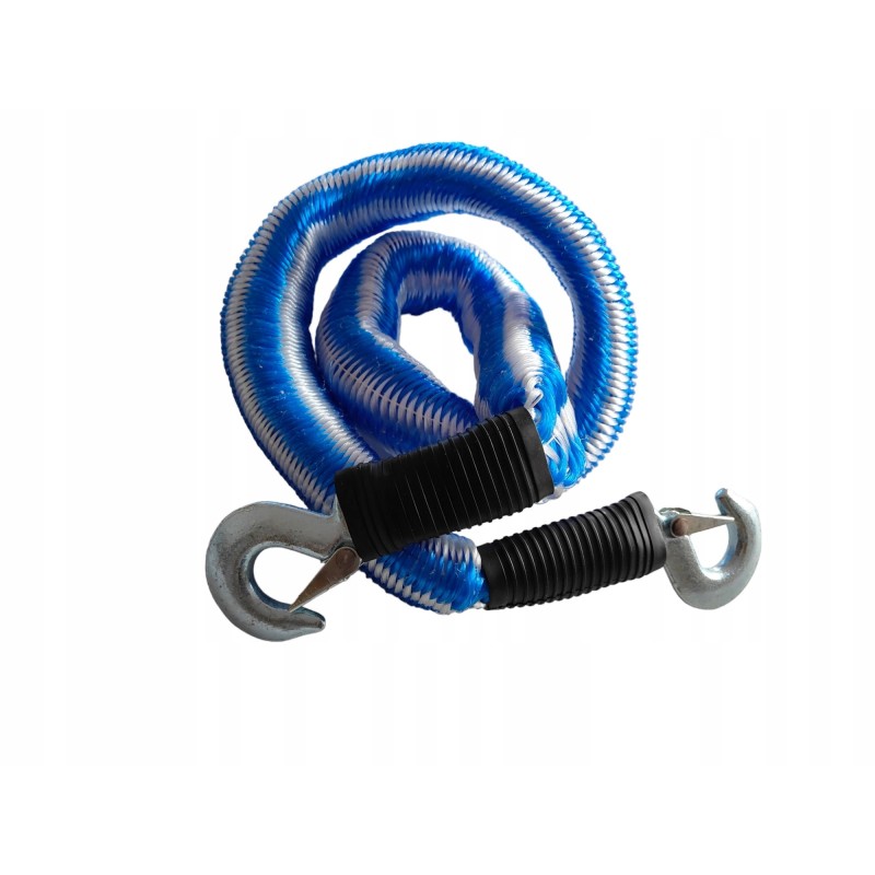 Car towing belt, elastic tow rope, 4 meters 2 1 tons with hooks