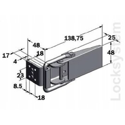 A clip with a hitch for the side of the trailer body