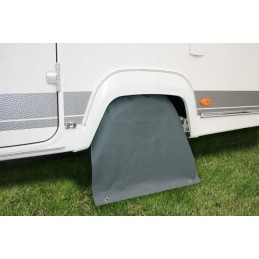 Apron cover and wheel cover for a camper trailer