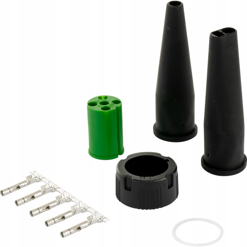 Aspock connector for trailer rear lights, 5 pin bayonet 12v, green female