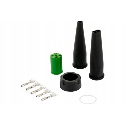 Aspock connector for trailer rear lights, 5 pin bayonet 12v, green female