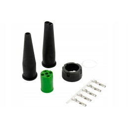 Aspock connector for trailer rear lights, 5 pin bayonet 12v, green female