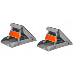 Folding wheel chock covered with rubber, 2 pcs