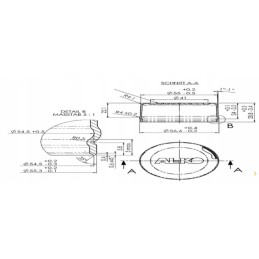 Braked axle hub cover alko 55 mm, 2 pieces