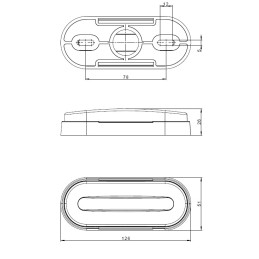 Marker lamp Fristom FT 070 C red LED address