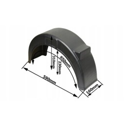 Plastic fender 160x590x330mm tow truck trailer