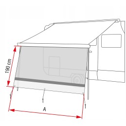 Fiamma Sun View XL 450 front wall for awning