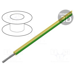 5 m x HELUKABEL - 51294 - Wire, HELUTHERM® 145, 1x0.75mm2, stranded, Cu, PO, yellow-green