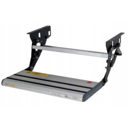 Entrance step to a camper, trailer, bus, van