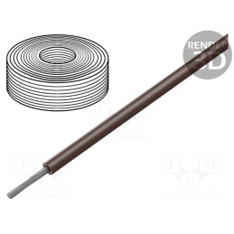 5 m x HELUKABEL - 23204 - Wire, SiF, 1x0.25mm2, stranded, Cu, silicone, brown, -60÷180°C, 100m