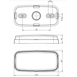 Marker lamp ft 80 ft 080 with yellow LED direction