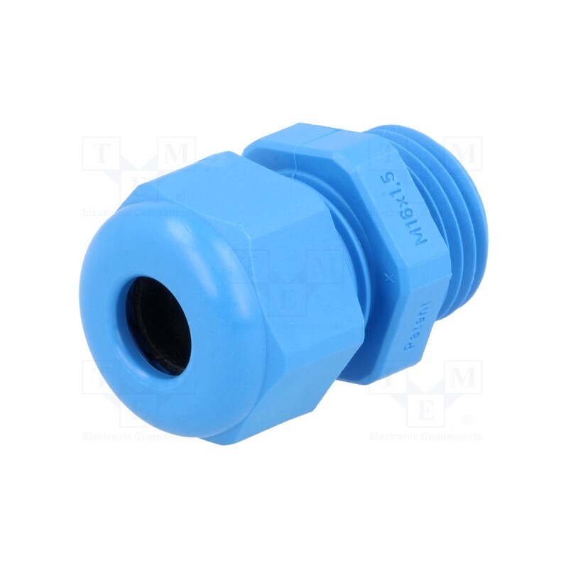 5 pcs x HUMMEL - 1.209.1602.50 - Cable gland, M16, 1.5, IP68, polyamide, blue, UL94V-0, HSK-K