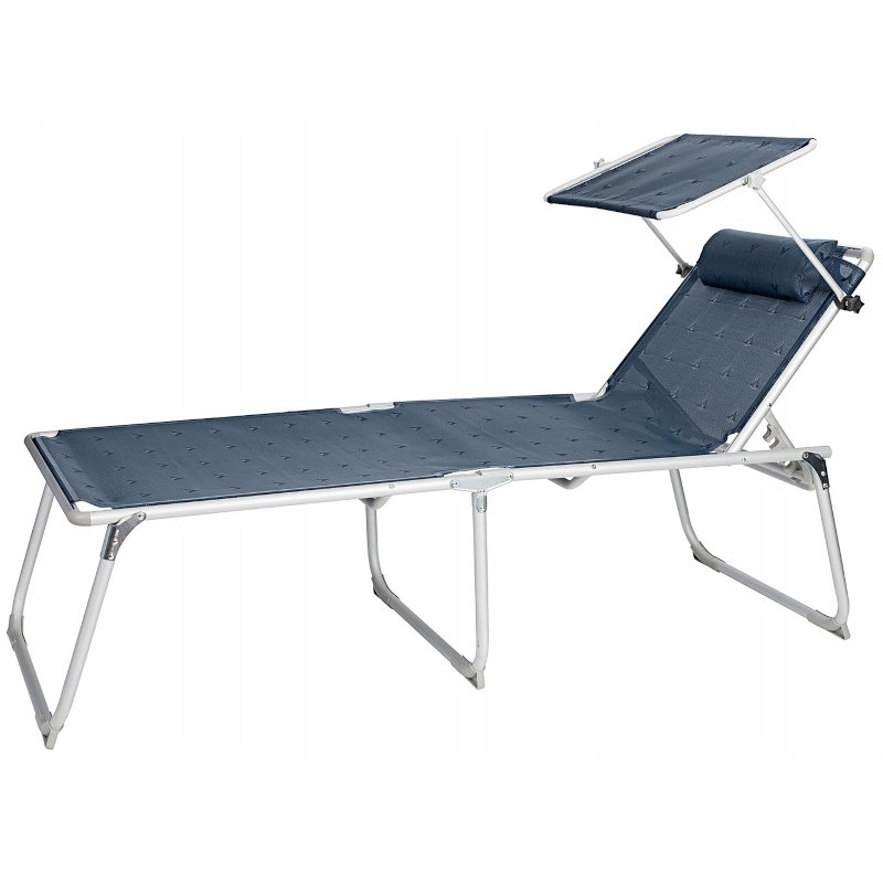 Berger foldable tourist lounger with roof, 150 kg
