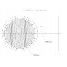 LED interior lighting lamp 12v, round flat b