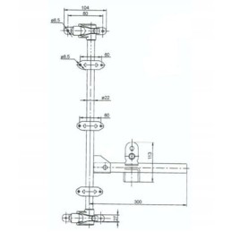 Rear door lock, set fi 22, galvanized